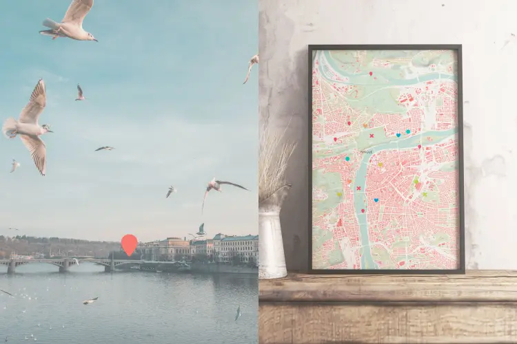 Stadtplan von Prag als Poster gestalten