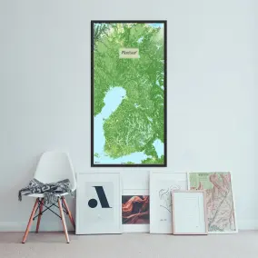 Finnland-Landkarte als Poster im Jalma Design in einer Bildergalerie