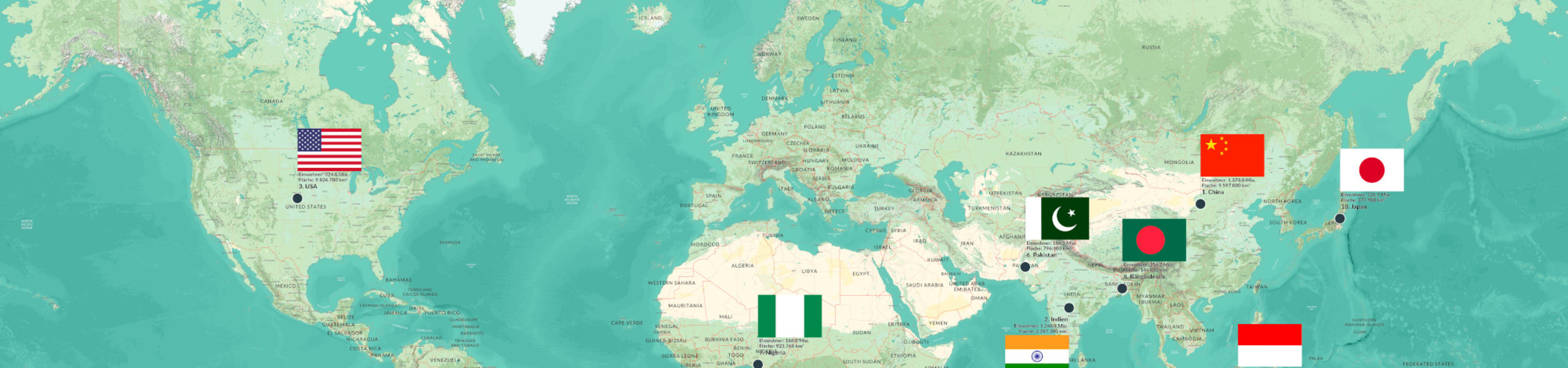 Die 10 Grossten Lander Der Welt Auf Einer Weltkarte Mapdid