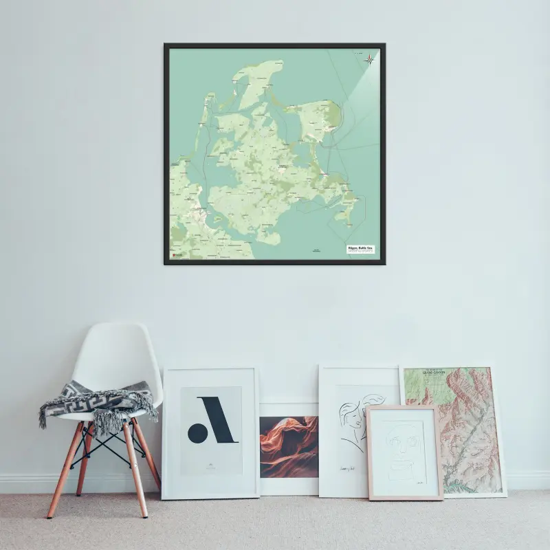 Rügen-Landkarte als Poster im Nani Design in einer Bildergalerie