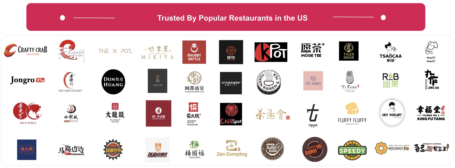 Chowbus POS Corporated restaurant list