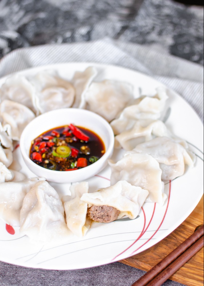 Lamb and carrot dumplings