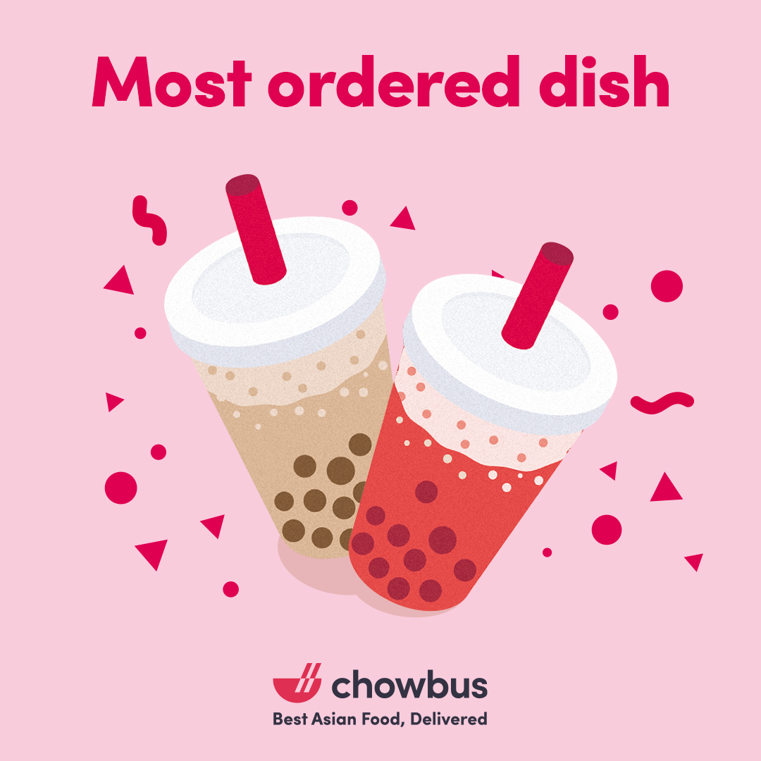 Boba Tea is the most popular Asian delivery dish