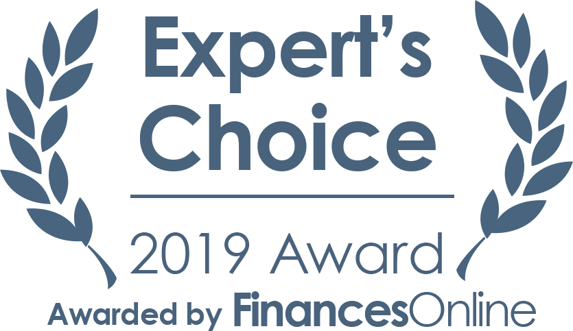 Experts Choice 2019 award from Finances Online