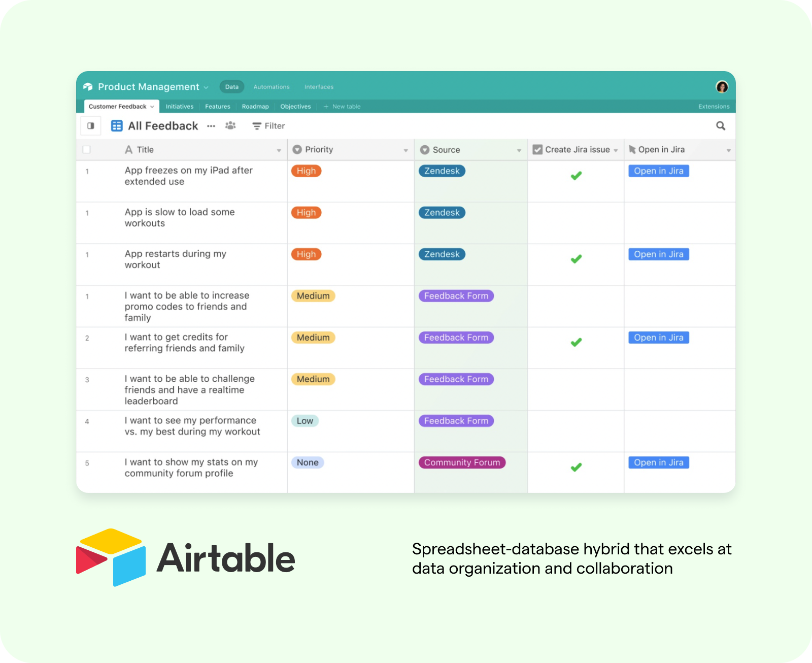 airtable app view .csv