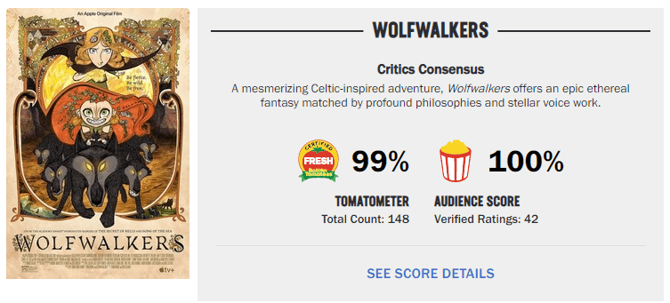 《狼行者》在烂番茄99%鲜的好评！