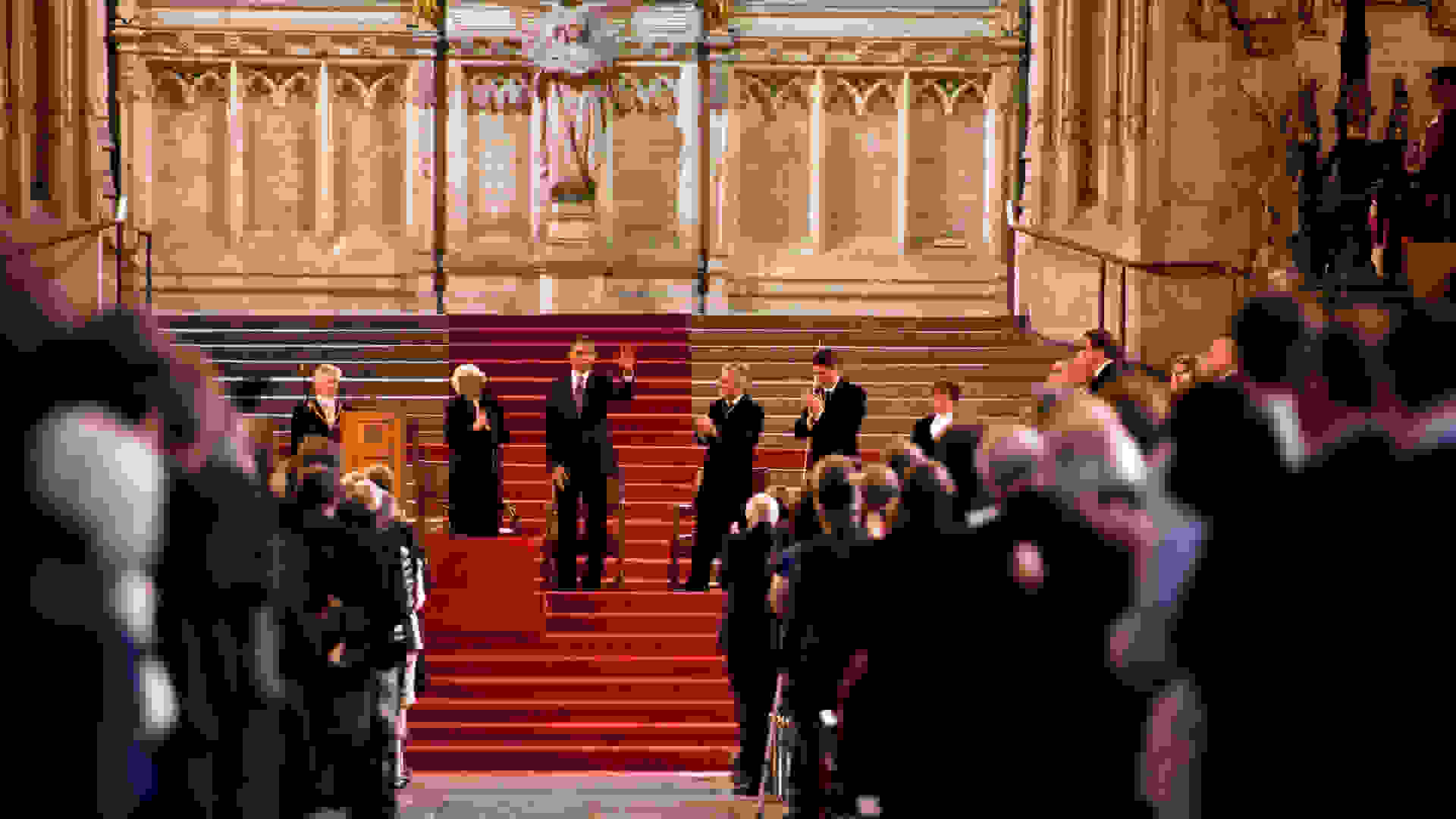 President Barack Obama addressing both Houses of Parliament in Westminster Hall during his 2011 State Visit