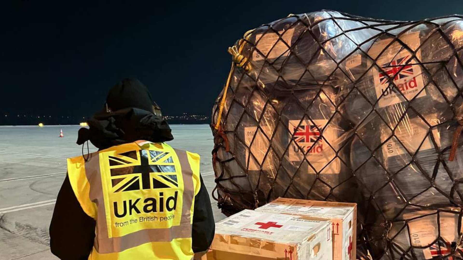 UK humanitarian aid for people affected by the Gaziantep earthquake arrives in Turkey. © Foreign, Commonwealth and Development Office