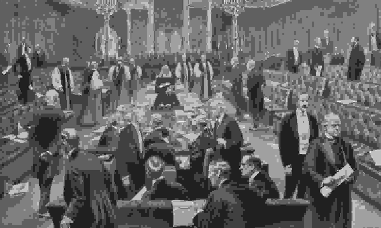 Passing of the Parliament Bill, 1911 From ''The Rise of the Democracy'', by Joseph Clayton. ©Project Gutenberg