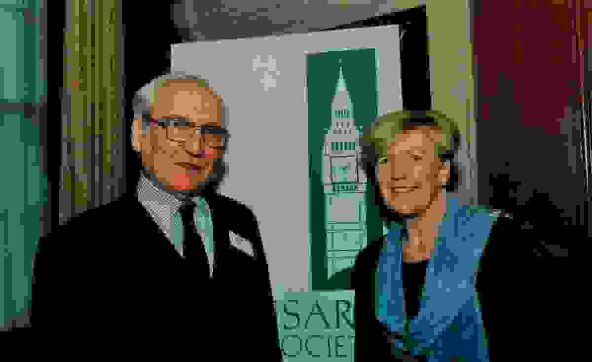 Former Hansard Society Chairman Sir David Butler alongside our current Chair, Baroness Taylor of Bolton, when she was Leader of the House of Commons. Photo taken during a Hansard Society event in the late 1990s. ©Hansard Society
