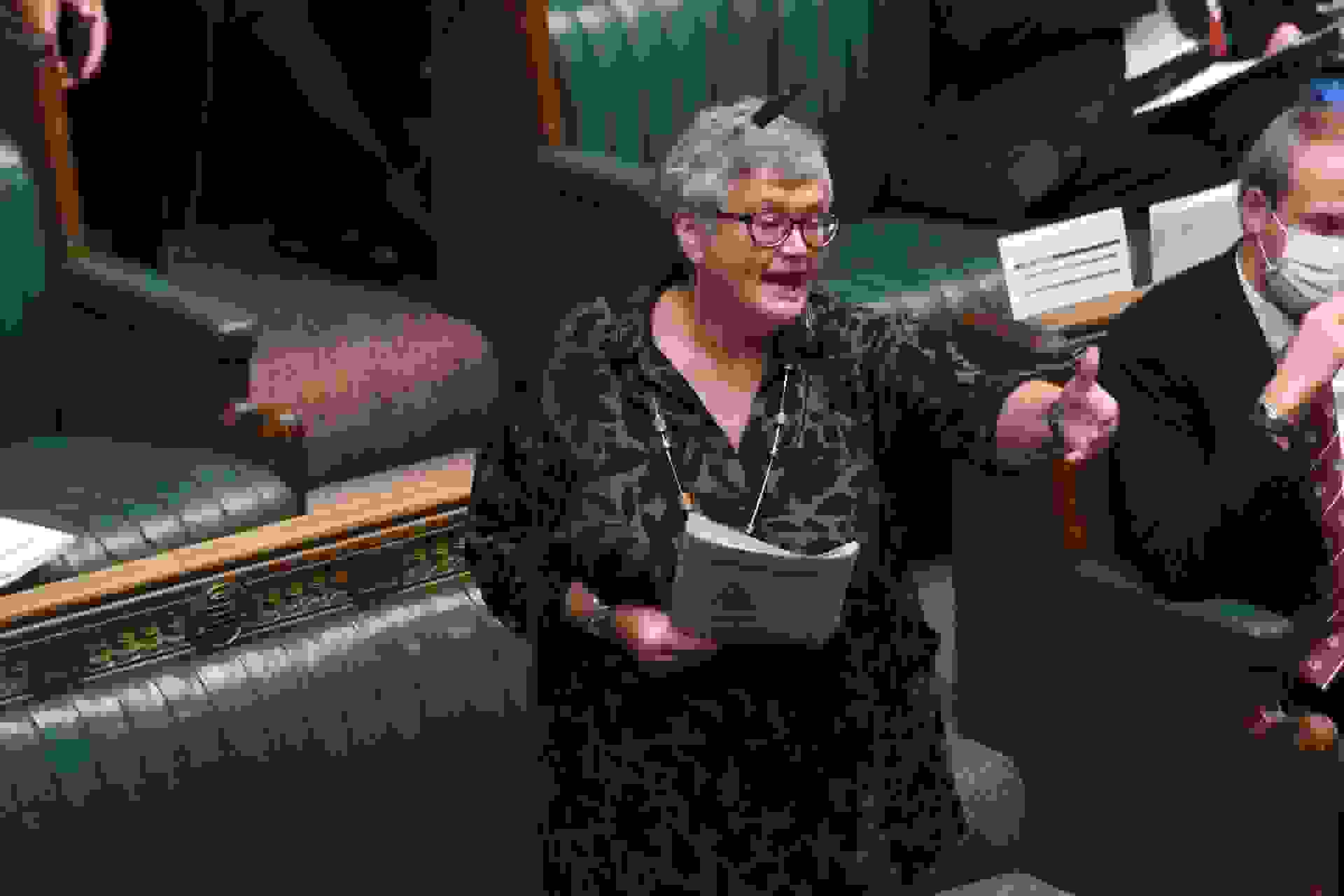 Carolyn Harris MP in the House of Commons Chamber, 15 December 2021. (© UK Parliament / Jessica Taylor)