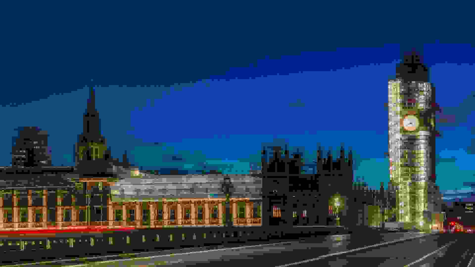 UK Houses of Parliament surrounded by scaffolding. © Zhifei Zhou