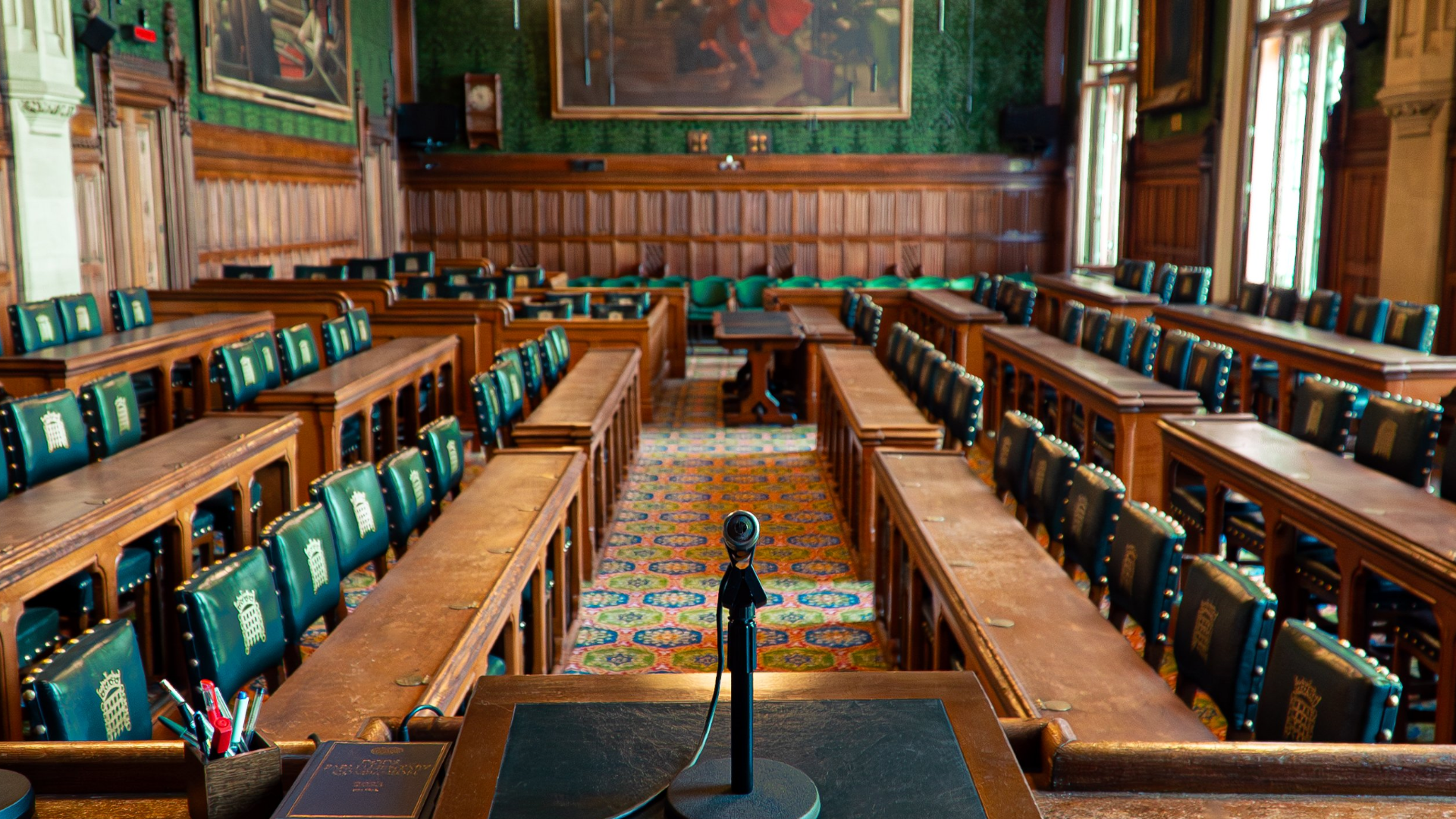 A committee room in the House of Commons used for Public Bill Committees. © UK Parliament