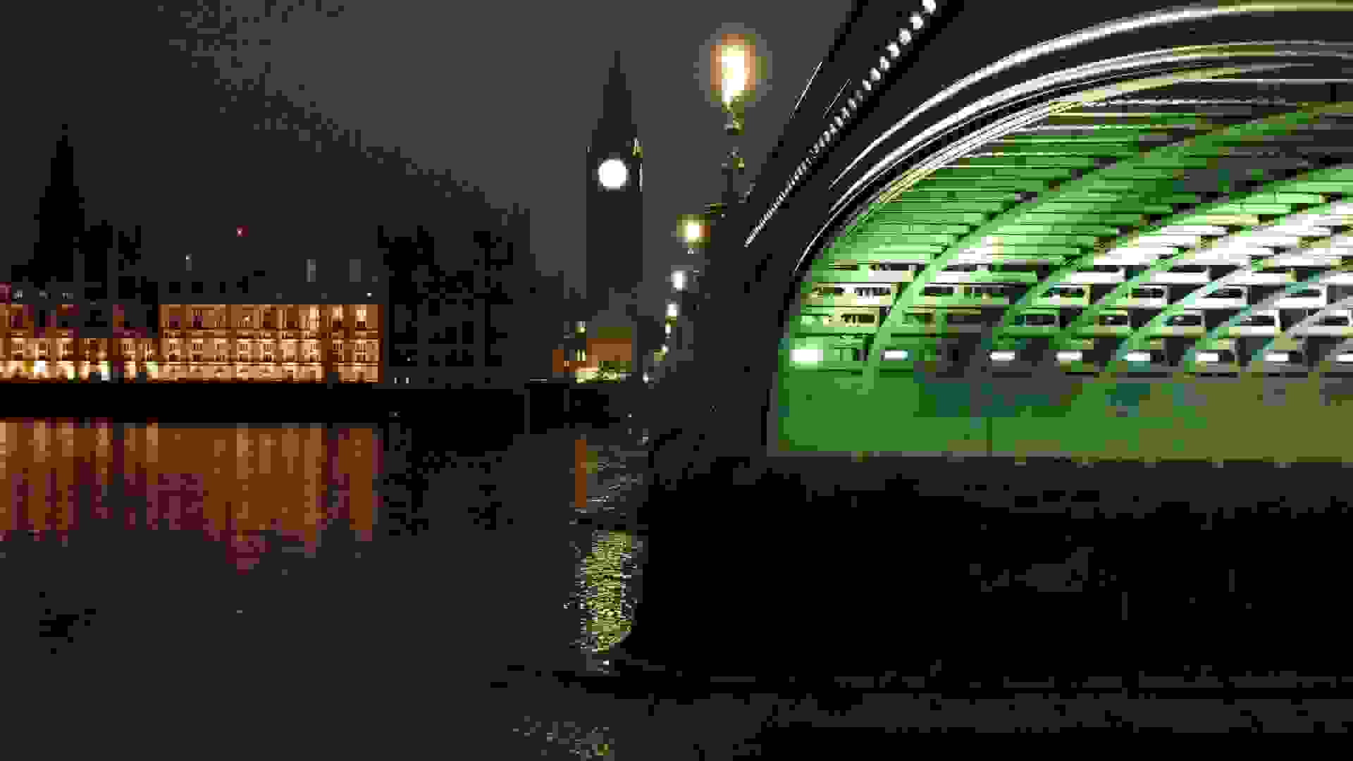 Westminster Bridge by night. Image: Westminster Bridge by night © Hansard Society / Richard Greenhill