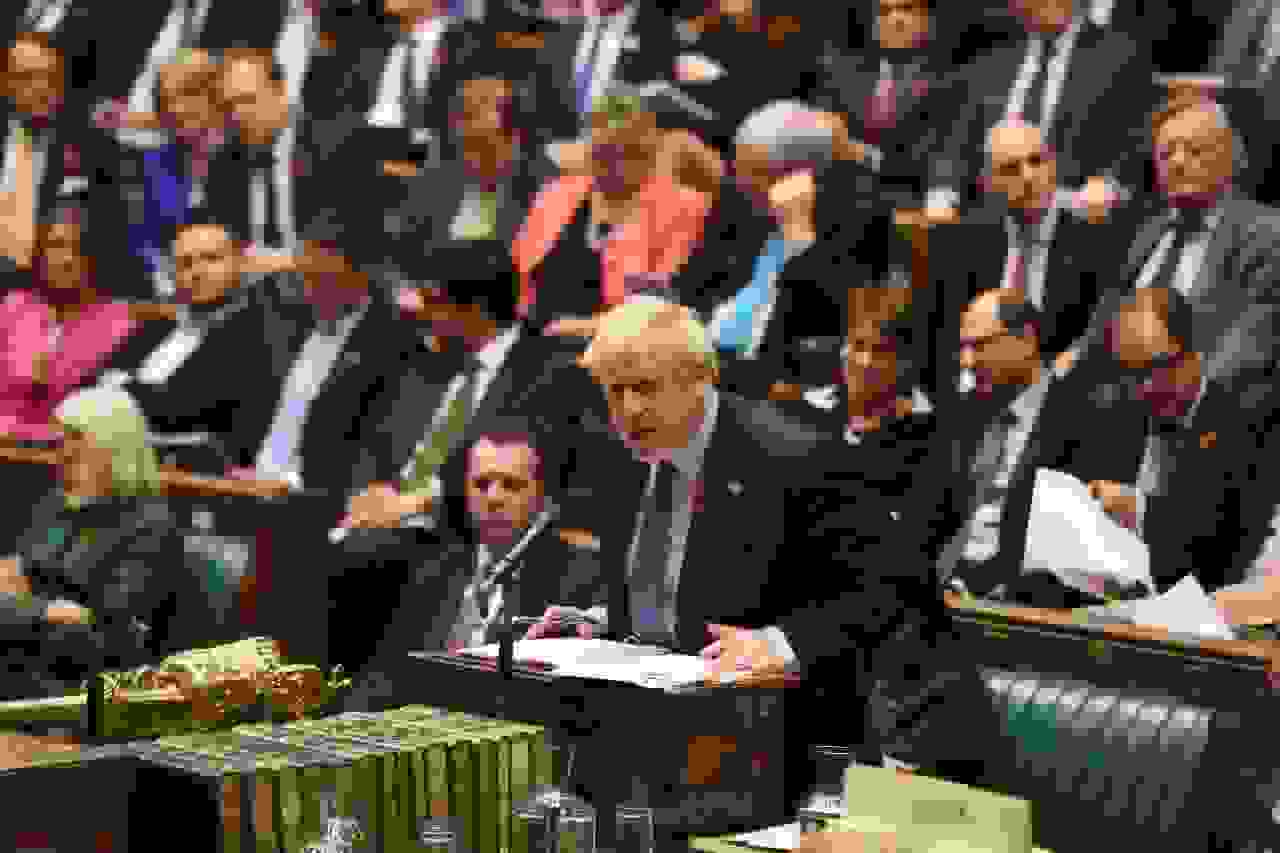 Prime Minister Boris Johnson at the despatch box for Prime Ministers Questions UK Parliament / Jessica Taylor