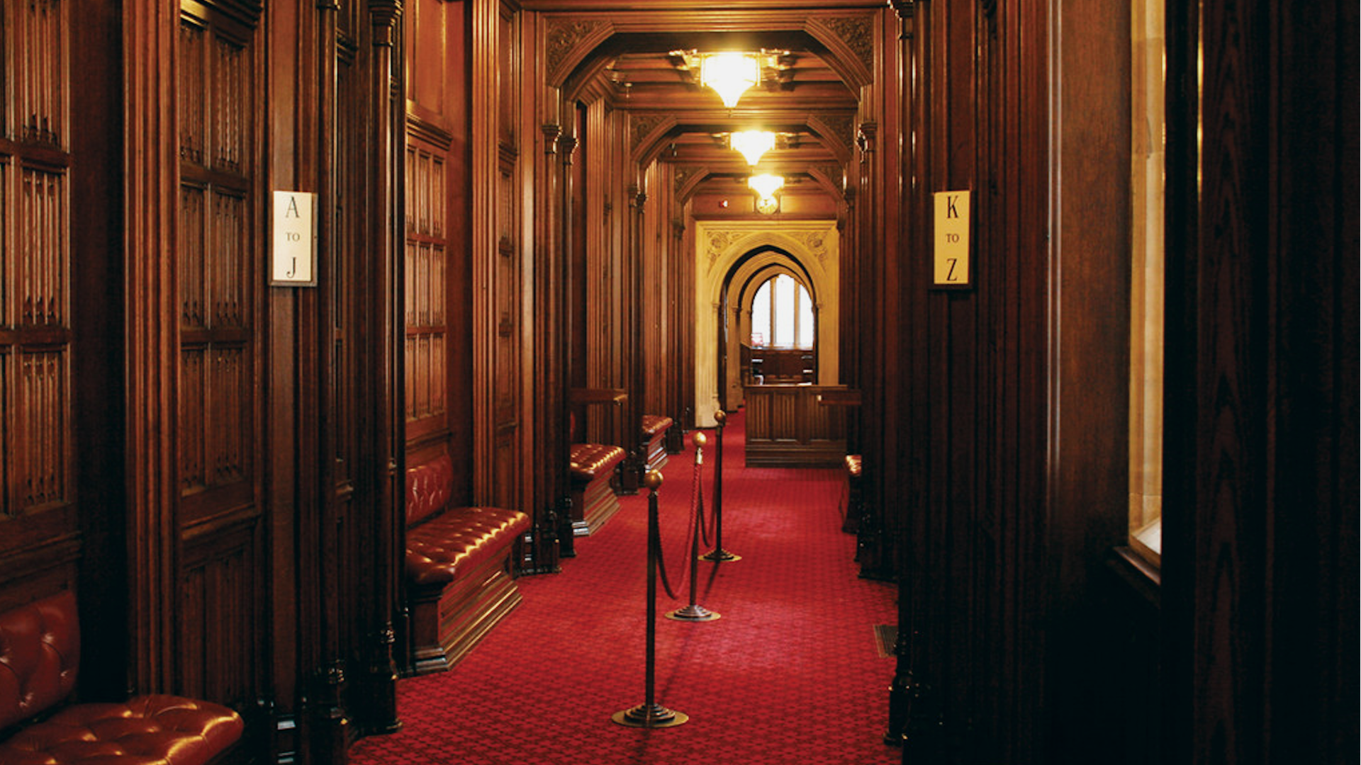A House of Lords division lobby. © House of Lords