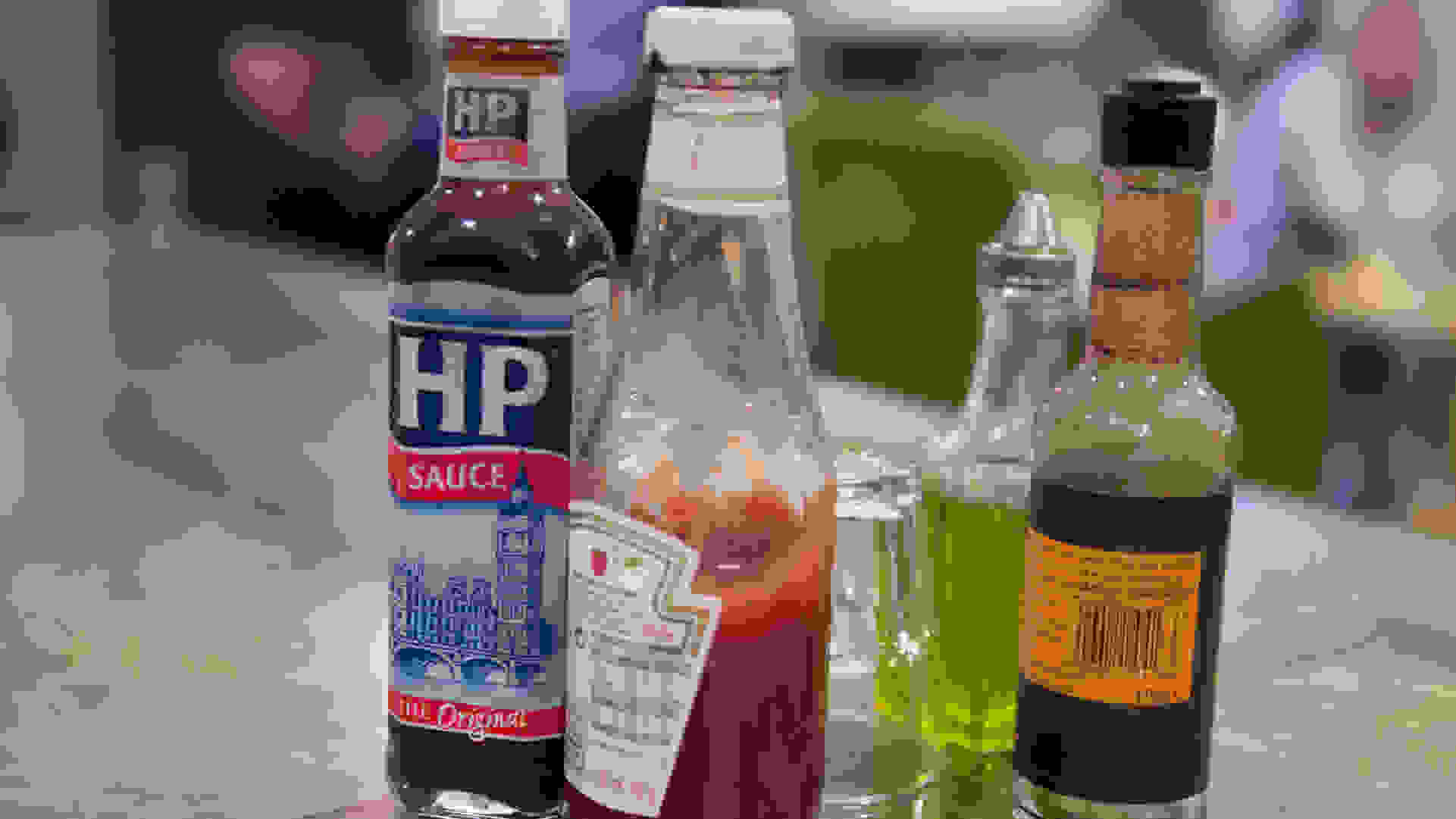 Photo of HP sauce and other condiments