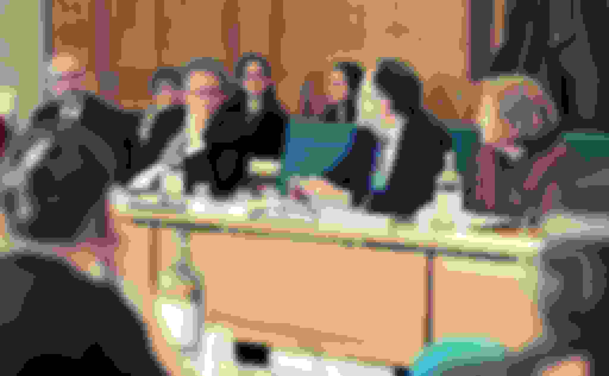 Select committee panel (blurred)