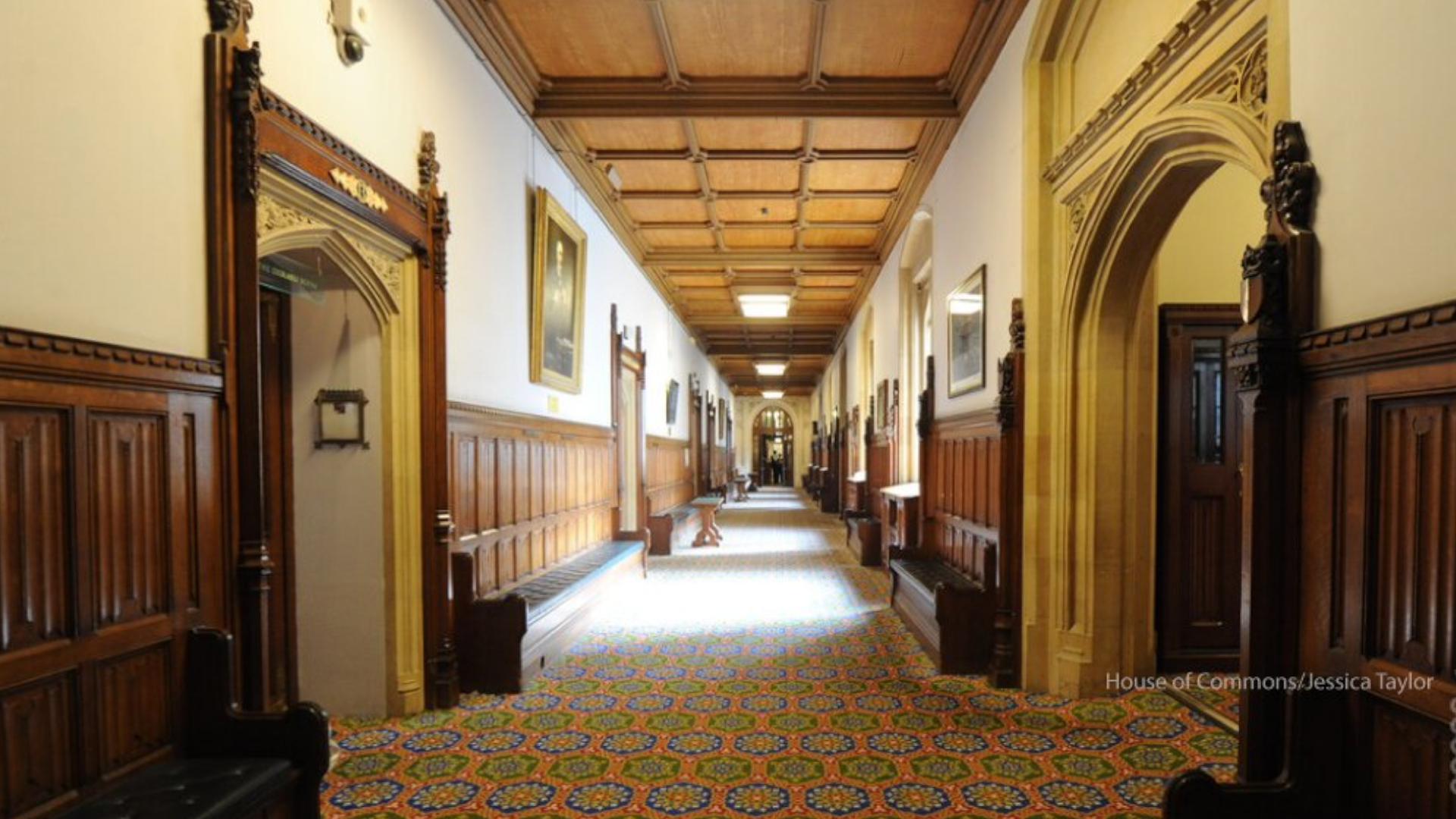 Committee corridor, House of Commons. ©House of Commons/Jessica Taylor