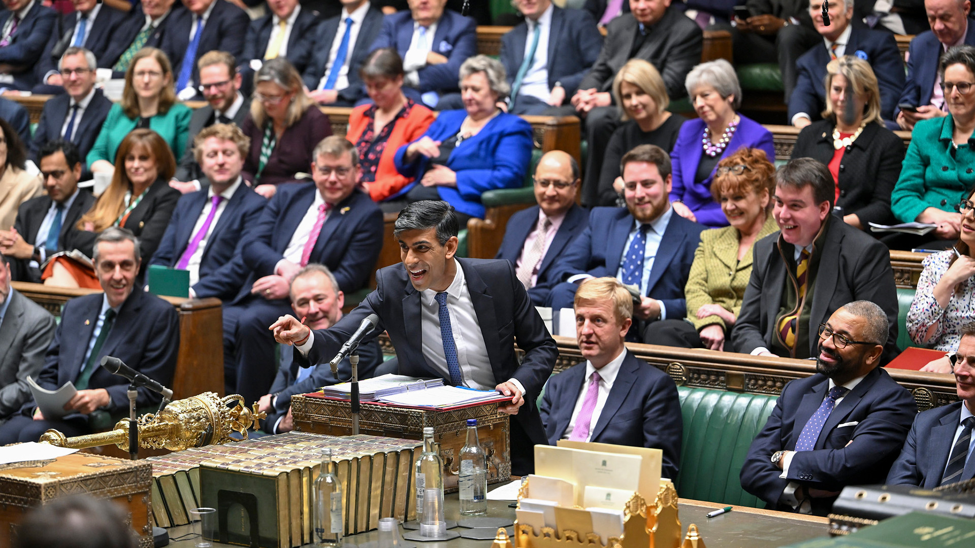 Prime Minister Rishi Sunak at the Despatch Box during the Second Reading debate on the Rwanda Bill in the House of Commons, December 2023. ©UK Parliament / Maria Unger