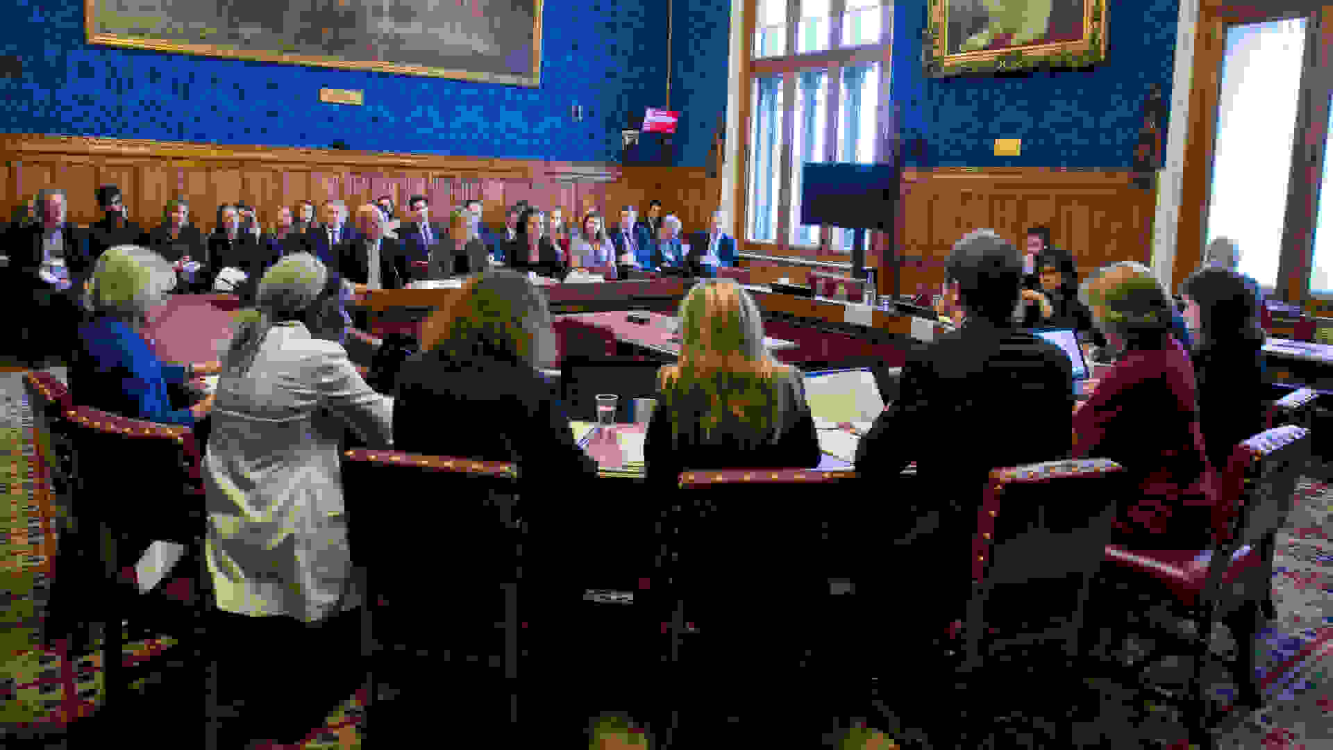 Former Foreign Secretary Lord Hague, his former Special Advisor Baroness Helic and UN Special Envoy Angelina Jolie give evidence to a House of Lords select committee, © UK House of Lords/Helen Jones (CC BY-NC-ND 2.0)