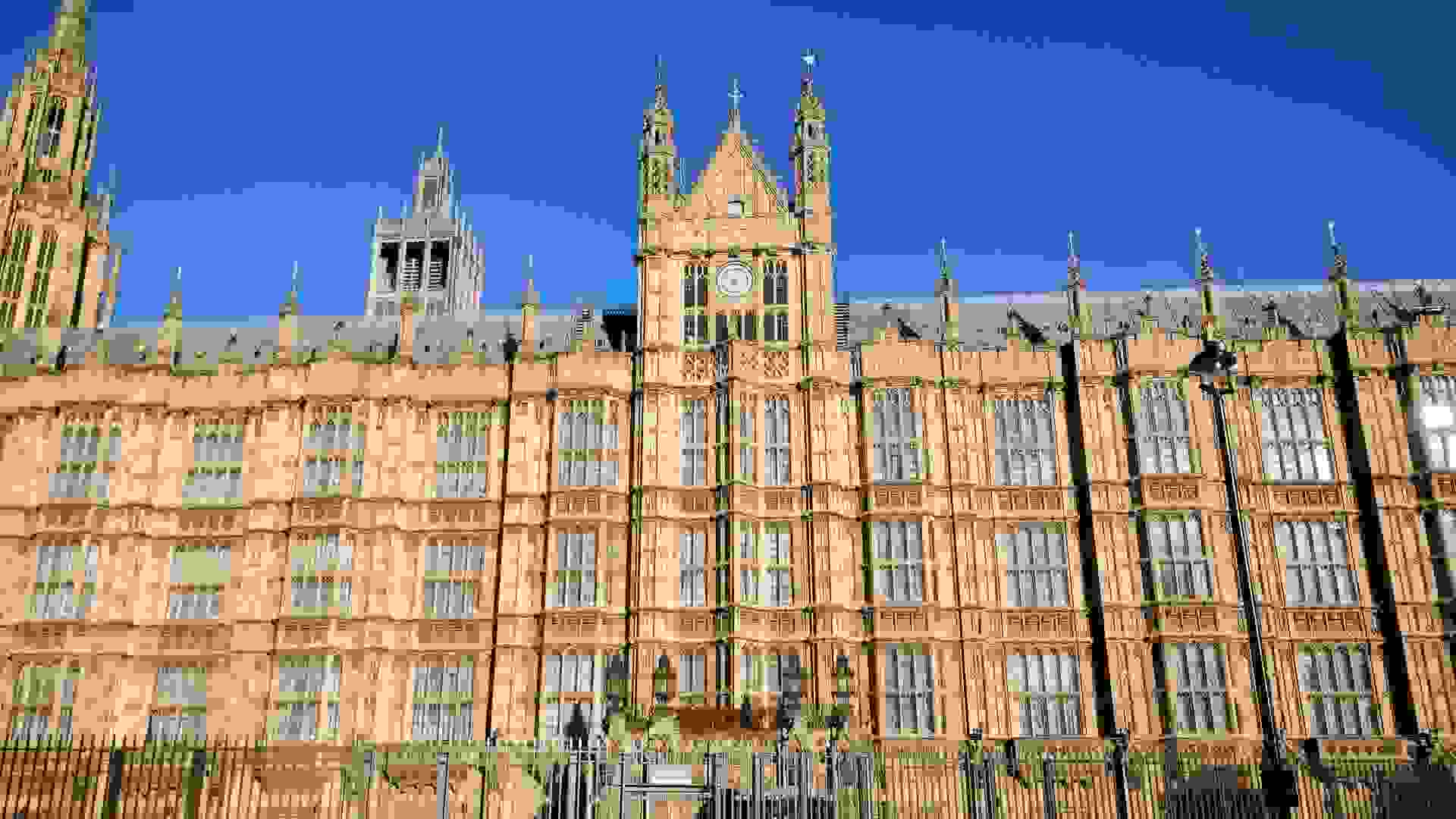 The west facade of the Palace of Westminster overlooking Old Palace Yard. Image: The west facade of the Palace of Westminster overlooking Old Palace Yard © Hansard Society / Richard Greenhill