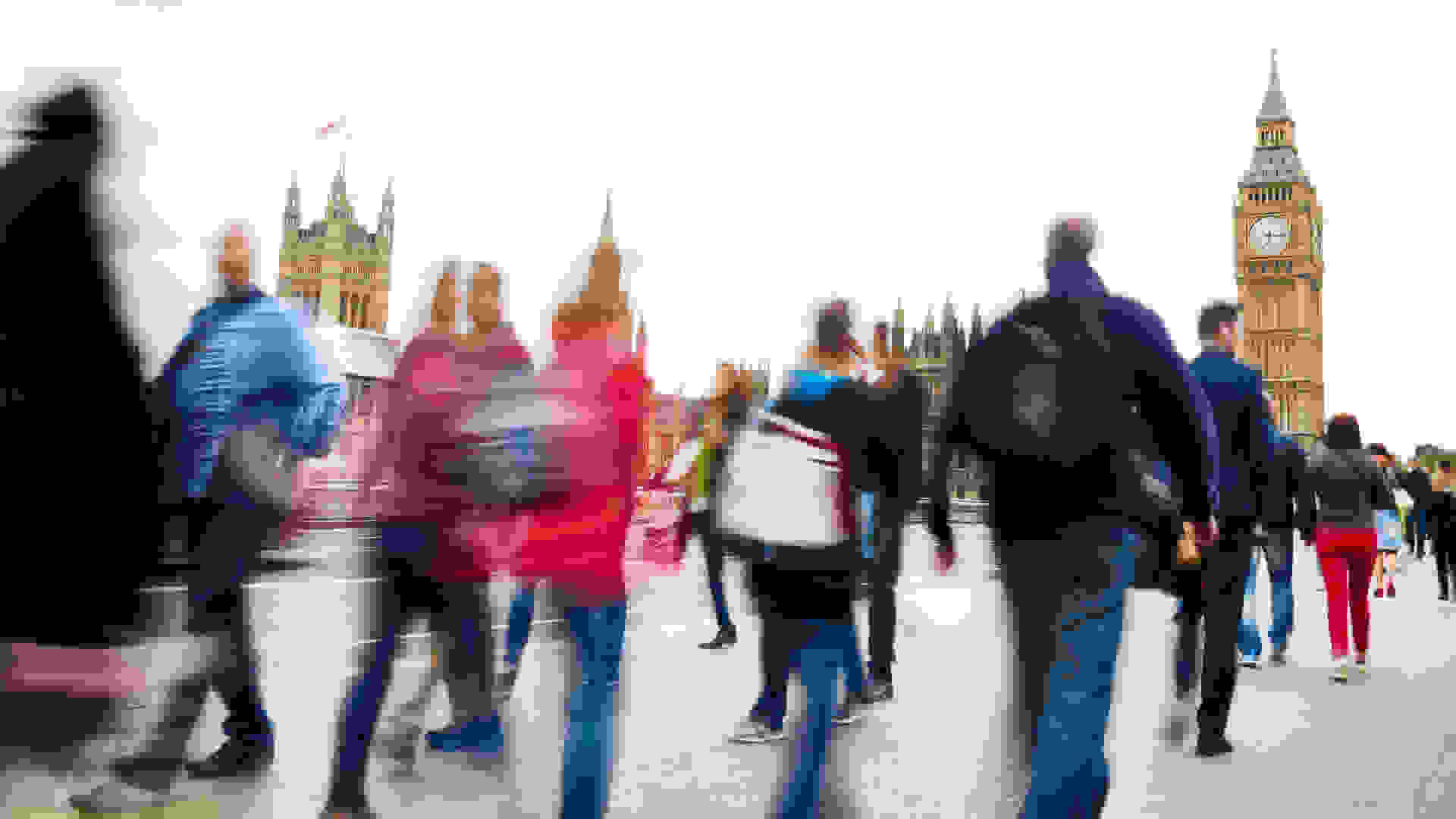 People on Westminster Bridge