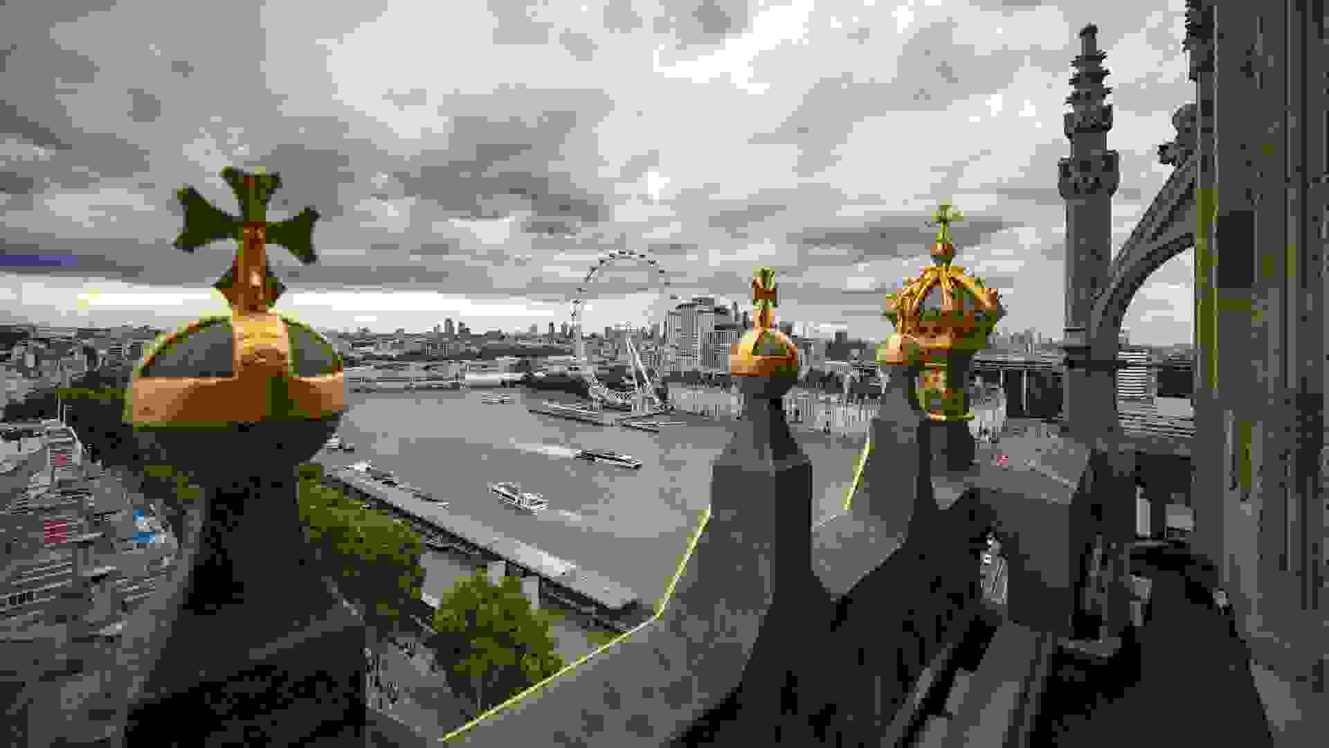 London Eye and River Thames view from the Elizabeth Tower. Image: View from the Elizabeth Tower © House of Commons, CC BY-NC-ND 4.0 https://www.flickr.com/photos/uk_parliament/54760719014