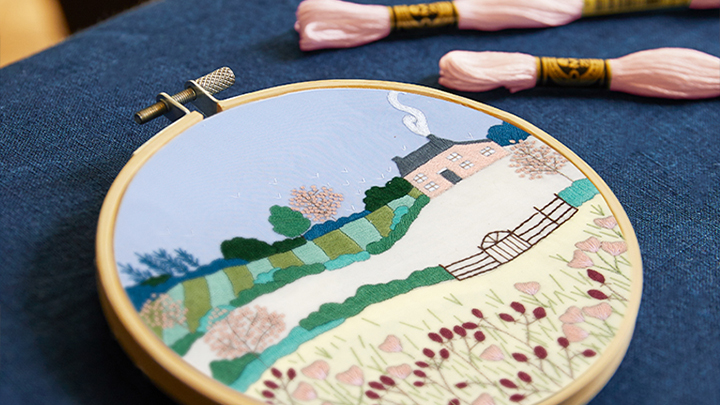 Landscape Embroidery Hoop Art - A Fun and Easy Craft