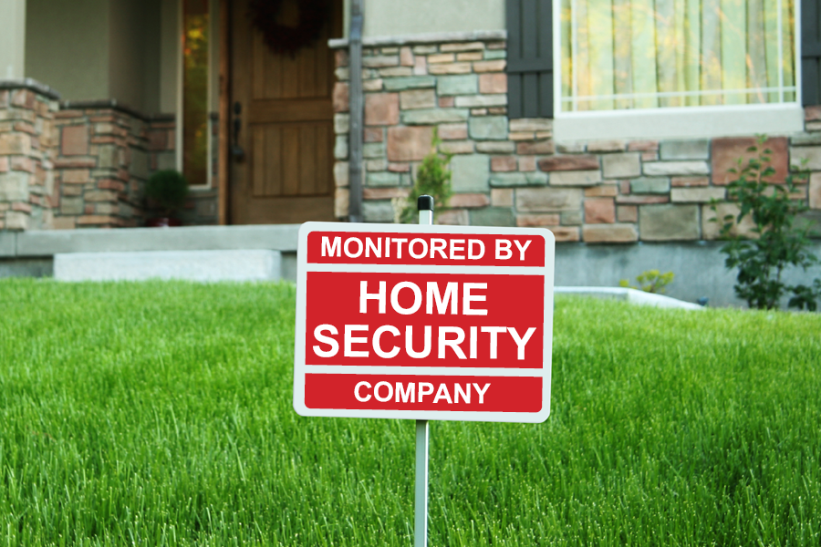 fake home security signs