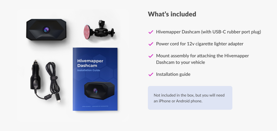 Save $100 when you pre-order the Hivemapper Dashcam by May 5

