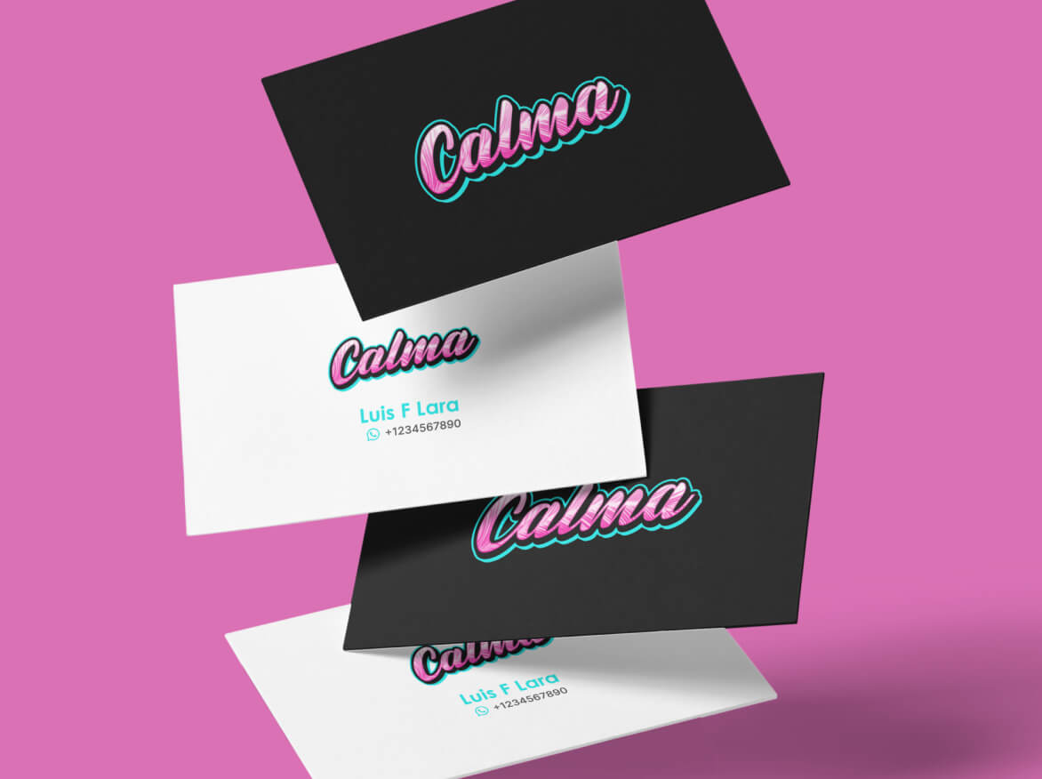 A business card design created in a 1-to-1 project for Calma