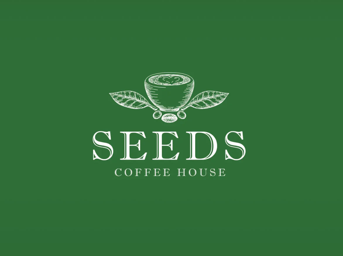 A logo created in a 1-to-1 project for Seeds Coffee House