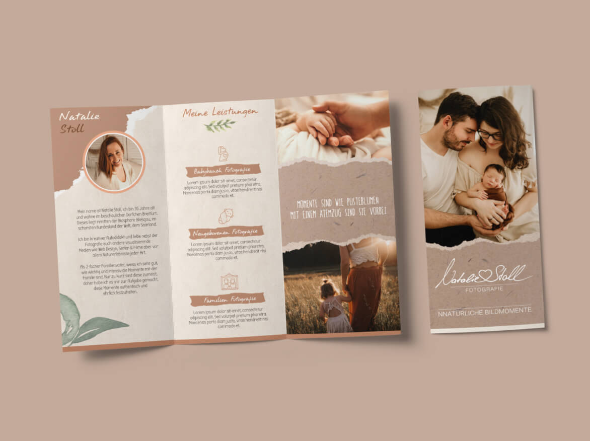 A brochure design created in a 1-to-1 project for Torsten