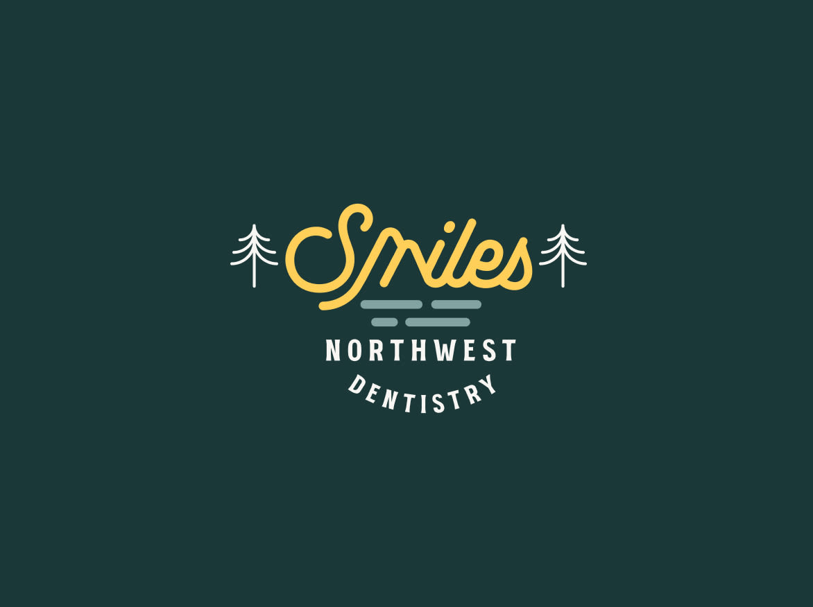 Eeen logo ontworpen in een Studio 1-op-1 project voor Smiles Northwest Dentistry