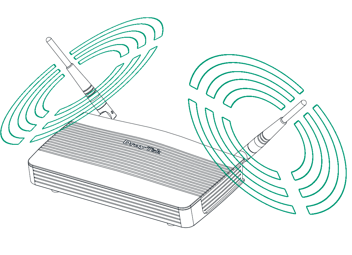 DrayTek modem wifi-signaal in een woning met meerdere verdiepingen