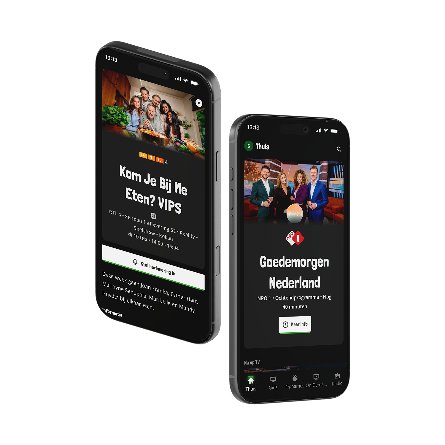 Budget Thuis TV app op smartphone voor tv kijken onderweg en thuis