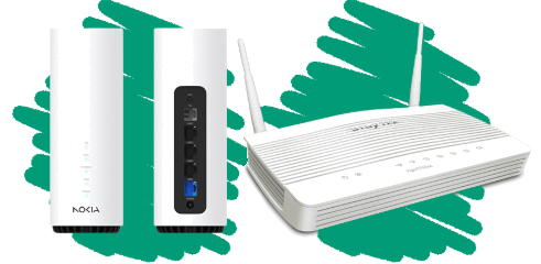 Nokia en Draytek modem