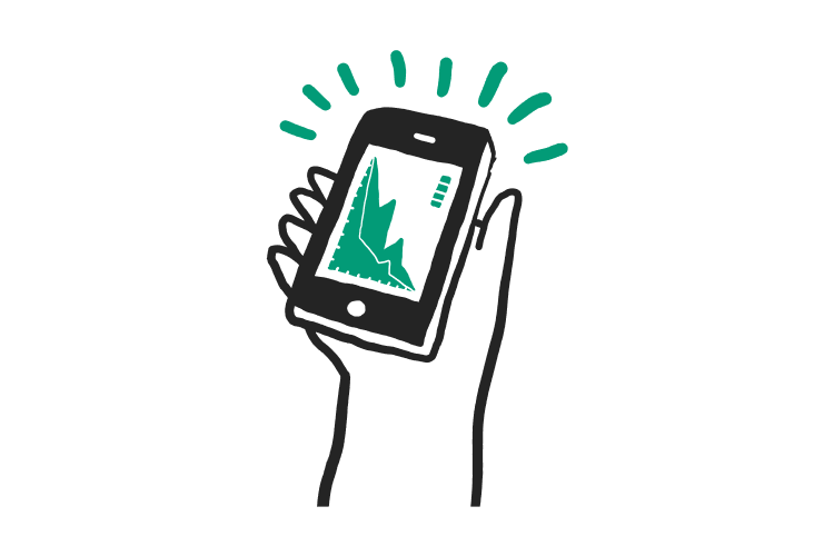 Bekijk verbruik op mobiele telefoon