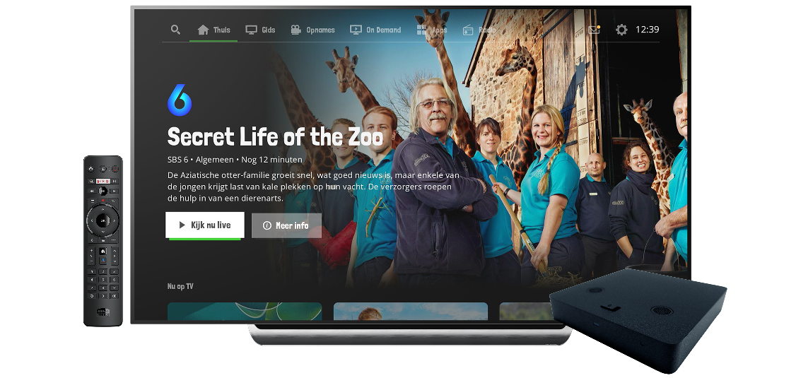 Budget Thuis TV met afstandsbediening en modem