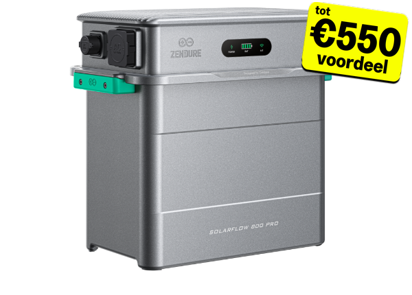 Batterij met prijssticker tot 550,- voordeel