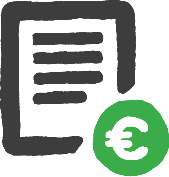 Euro schrijfblok icon