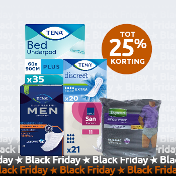 Incontinentie en hygiëne van o.a. TENA, Depend en Abena: tot 25% korting