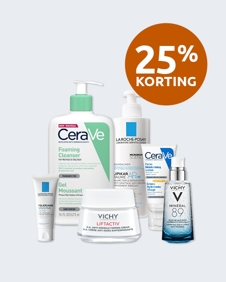 Totaal Vichy, LRP, CeraVe 25% korting