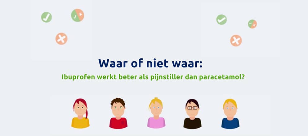 Ibuprofen werkt beter dan paracetamol