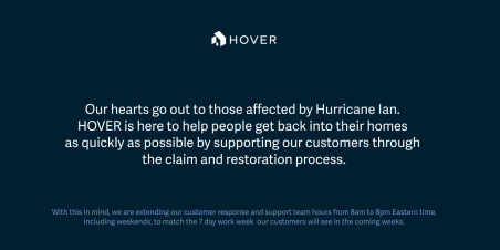HOVER Is Increasing Support Coverage in Hurricane Ian’s Aftermath