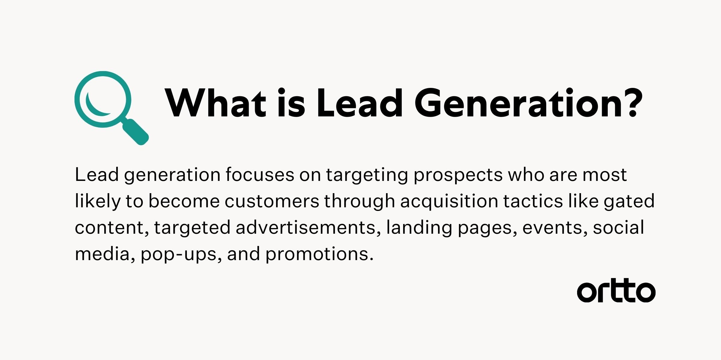 Lead generation