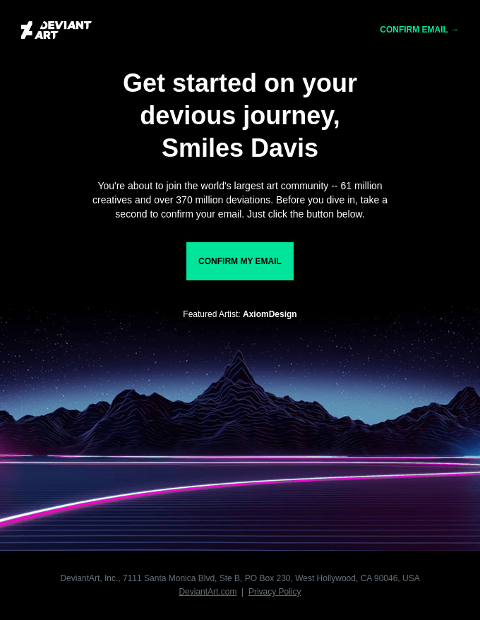 double opt-in email example