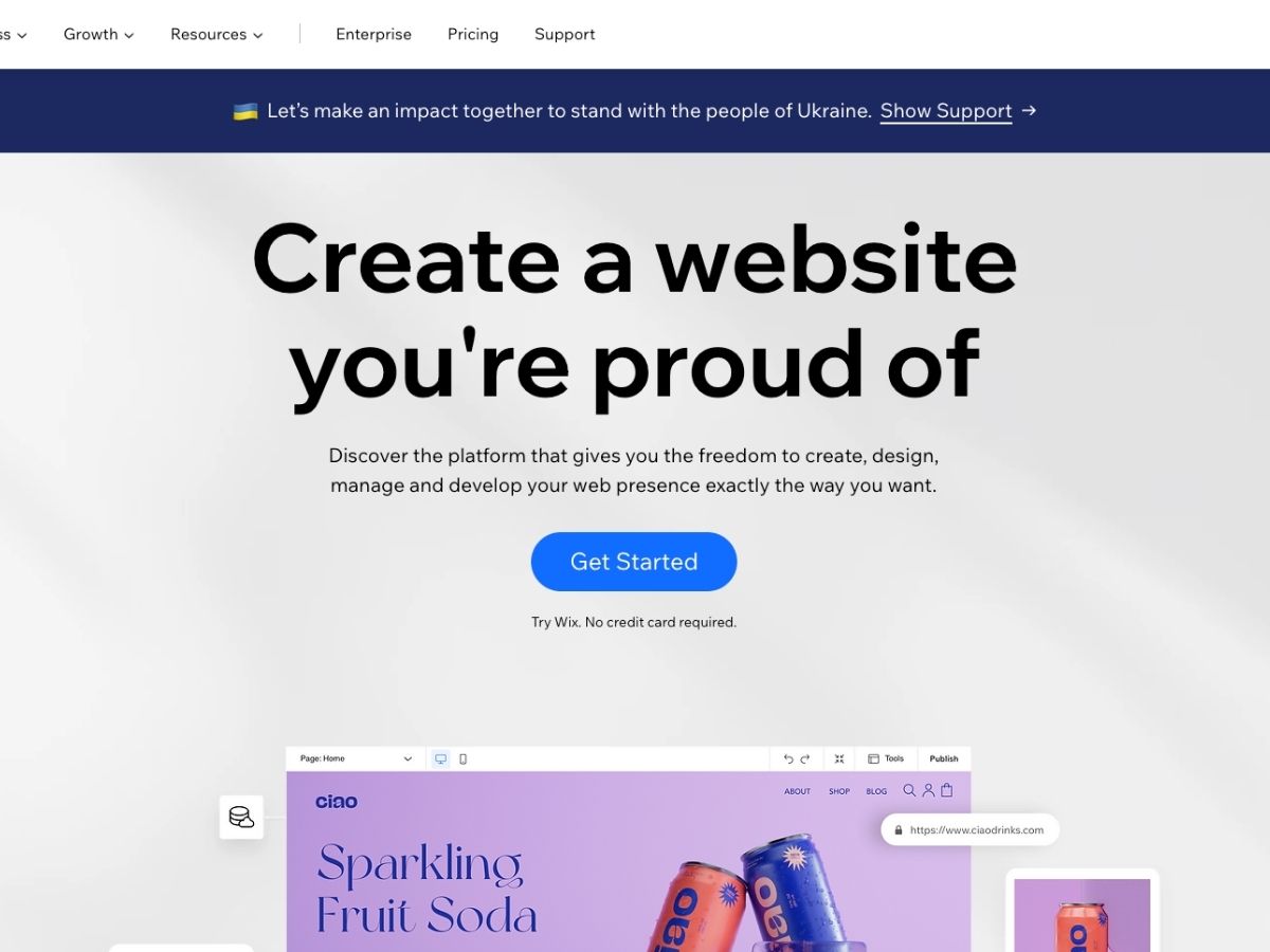 wix landing page builder