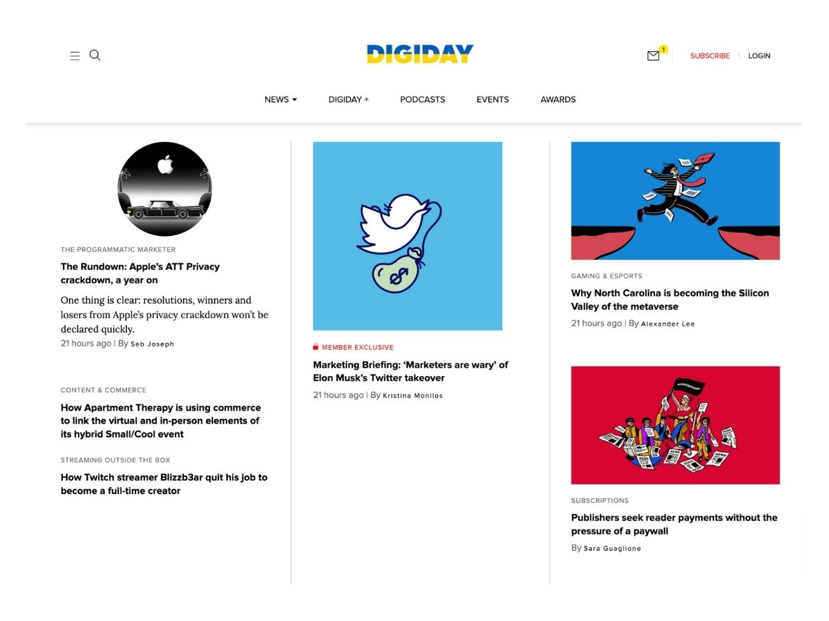 Digiday Marketing Website